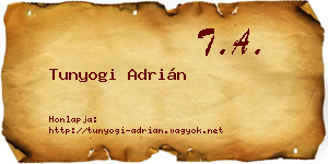Tunyogi Adrián névjegykártya